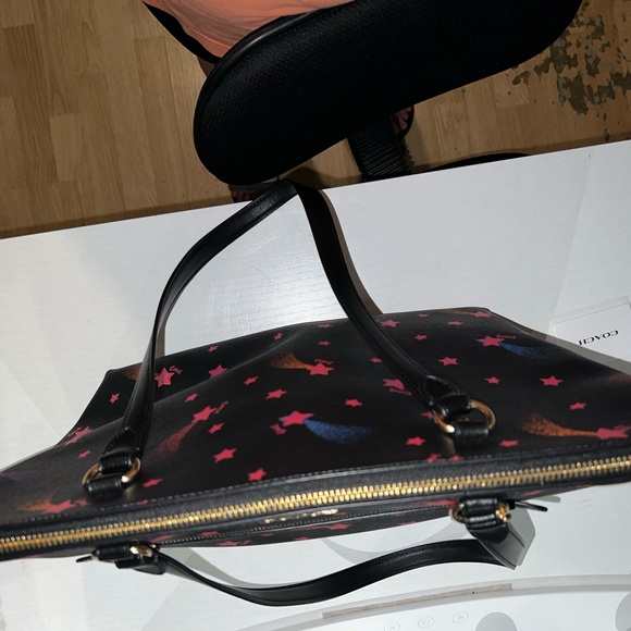 Coach Disco Stars Gallery Tote Bag C7668 Black Multi - Picture 5 of 7